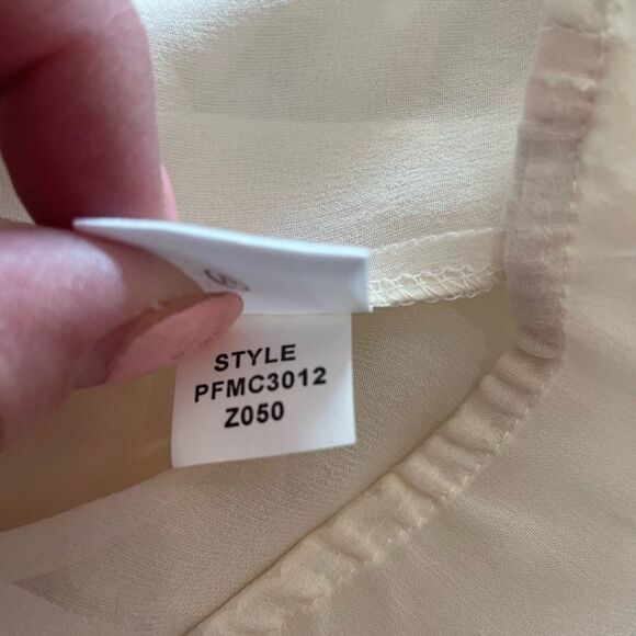 100% SILK Sheer Kenzie Blouse - Picture 6 of 8